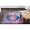 Homeroots 2 x 3 ft. Blue & Pink Medallion Scatter Area Rug 385251 - alternate 4